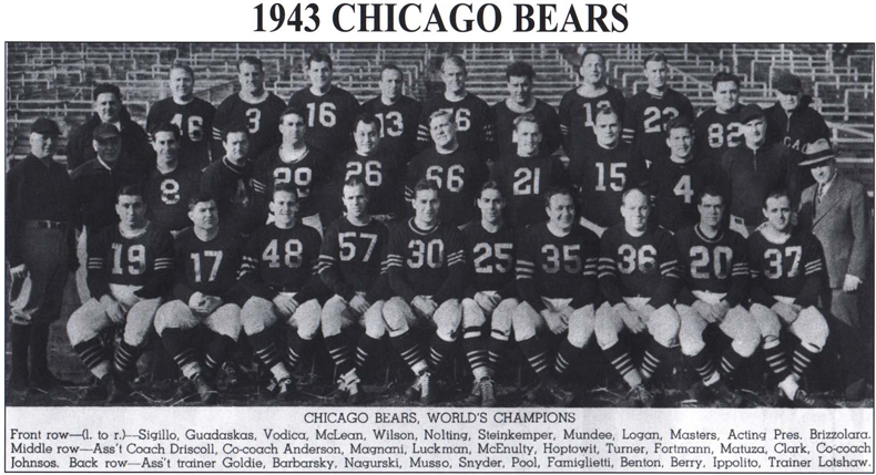 1943 NFL Champion Chicago Bears